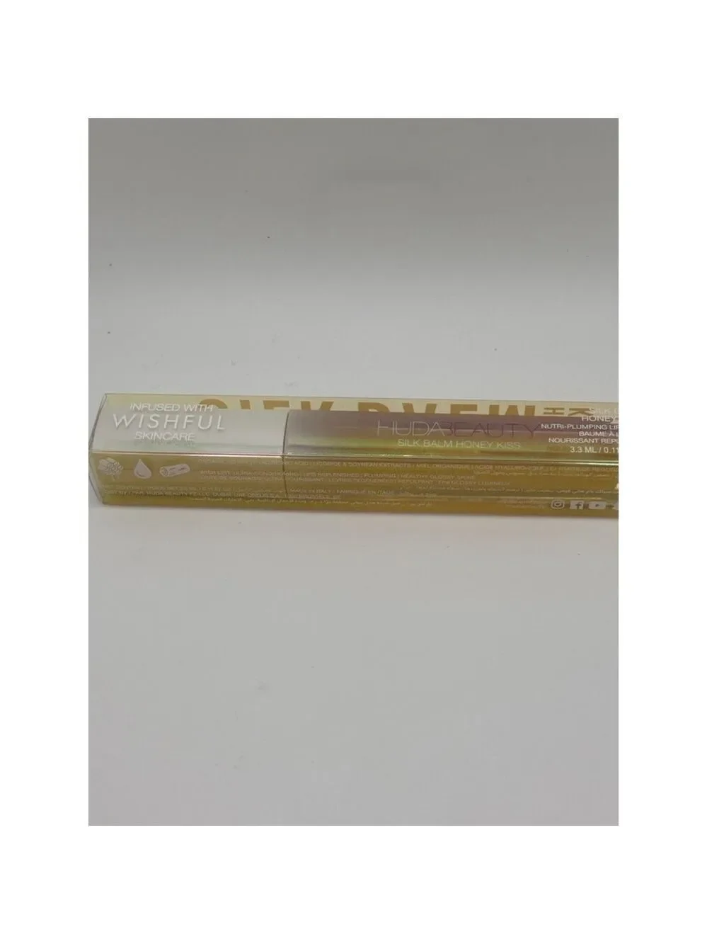 Huda Beauty Silk Balm Honey Kiss, 3.3ml, Full Size, NIB